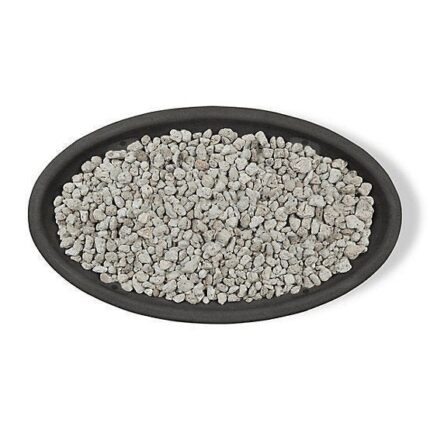 Real Flame 48.25 in. x 28.25 in. Riverside Oval Propane Gas Fire Bowl, Shale