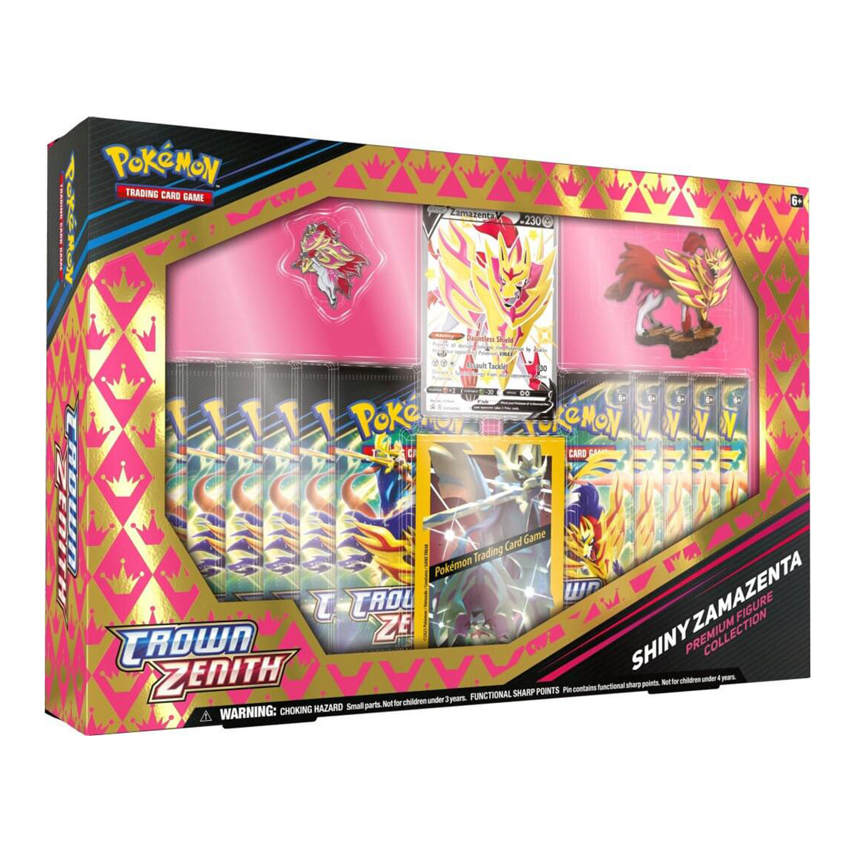 POKEMON TCG Crown Zenith Shiny Zacian and Shiny Zamazenta Figure Boxes (Pair) - Image 3