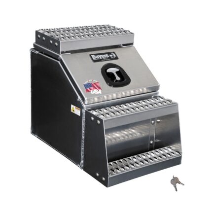 Buyers Products 28-in x 24-in x 18-in Smooth Aluminum Step Box Truck Tool Box 1705281