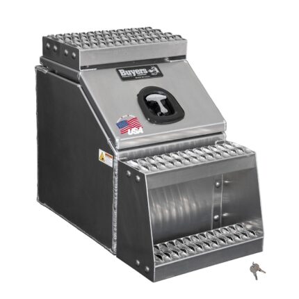Buyers Products 28-in x 24-in x 19-in Smooth Aluminum Step Box Truck Tool Box 1705285