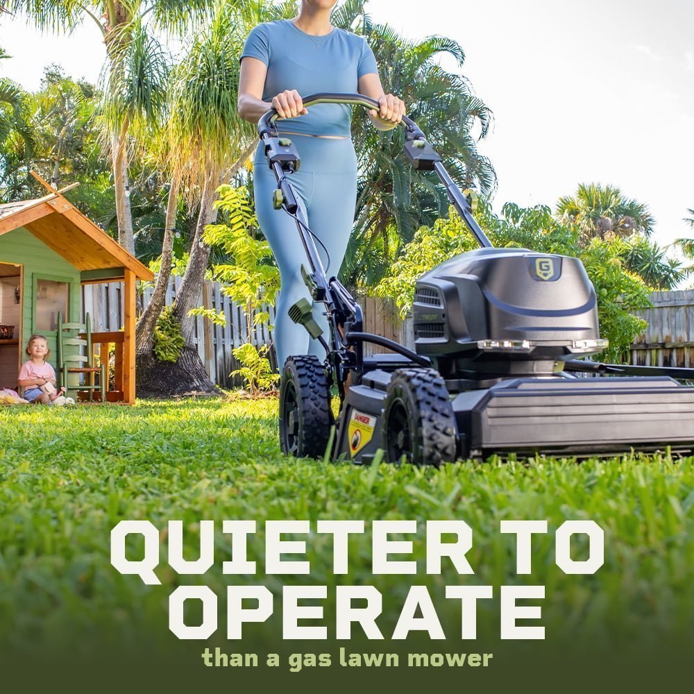 Green Machine 62V 23-Inch Self-Propelled Brushless Cordless Electric Lawn Mower, Includes Two 4.0Ah Batteries and Rapid Charger - Image 5