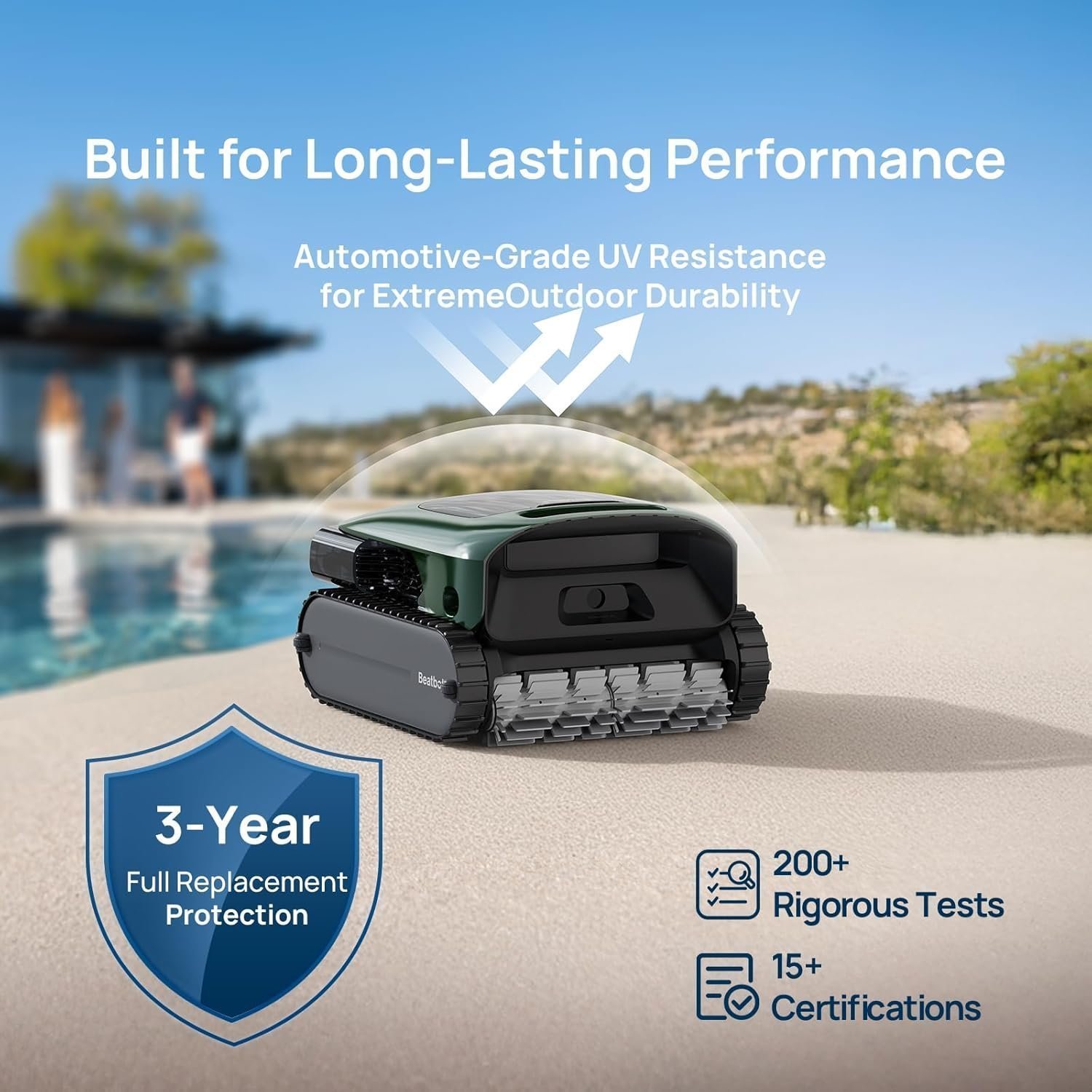 Beatbot AquaSense 2 Pro Robotic Pool Cleaner – 5-in-1 Cordless Skimmer & Clarifier, App-Controlled, Smart Parking, Up to 3,875 Sq. Ft. – Obsidian - Image 15