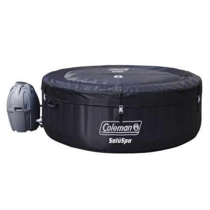 Coleman Saluspa 4 Person Inflatable Hot Tub Spa + 12 Filter Cartridge Refills