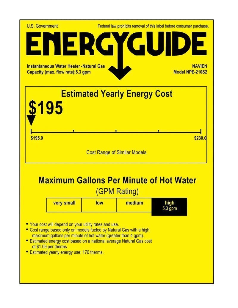 Navien NPE-210S2 High efficiency Condensing Tankless Water Heater - Image 2