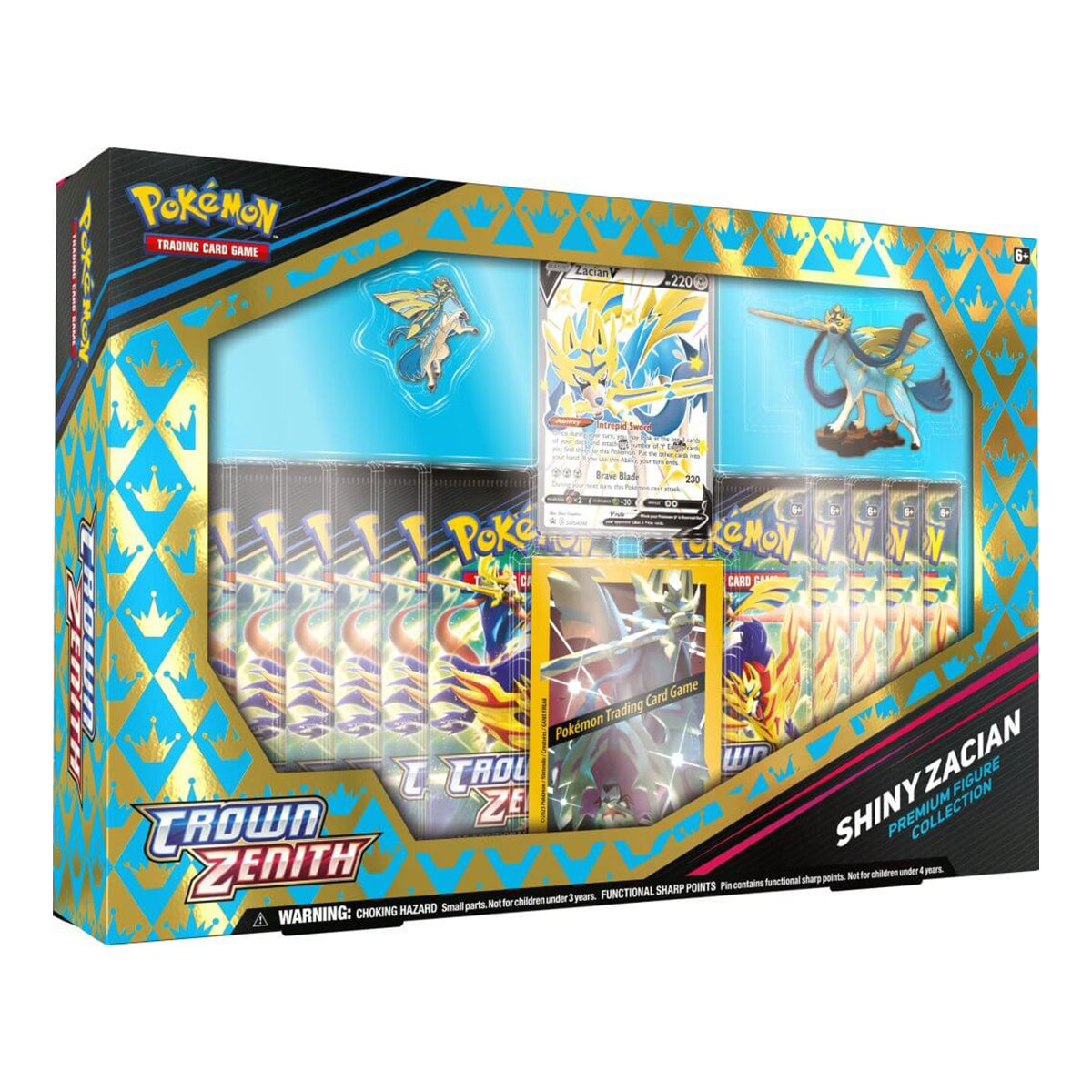POKEMON TCG Crown Zenith Shiny Zacian and Shiny Zamazenta Figure Boxes (Pair) - Image 2