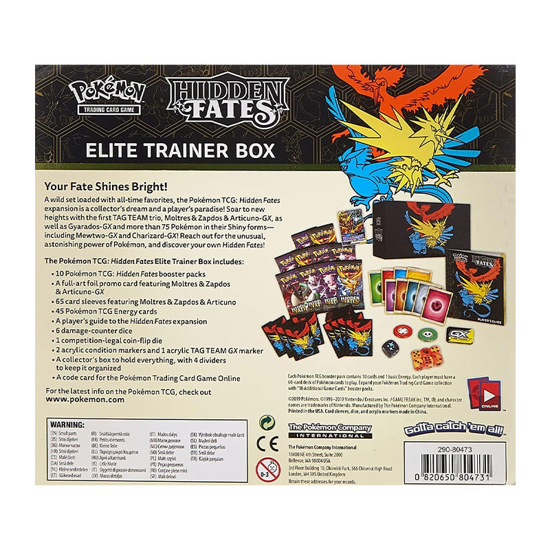 Sun and Moon Hidden Fates Elite Trainer Box Pokemon TCG - Image 2